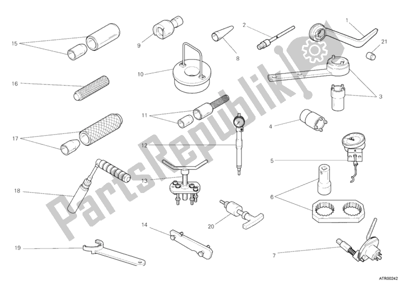All parts for the Workshop Service Tools, Engine Ii of the Ducati Diavel Carbon USA 1200 2012